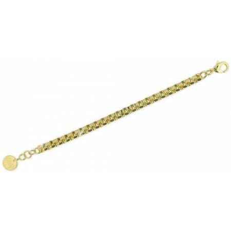 UNOAERRE BRACCIALE FIRMATO DONNA OTTONE DORATO ORO CATENA VENEZIANA REGOLABILE - 1