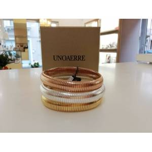 Bracciale DONNA UNOAERRE in ottone ARGENTO,DORATO E ROSE' placcato in ORO 24 kt - 1 2