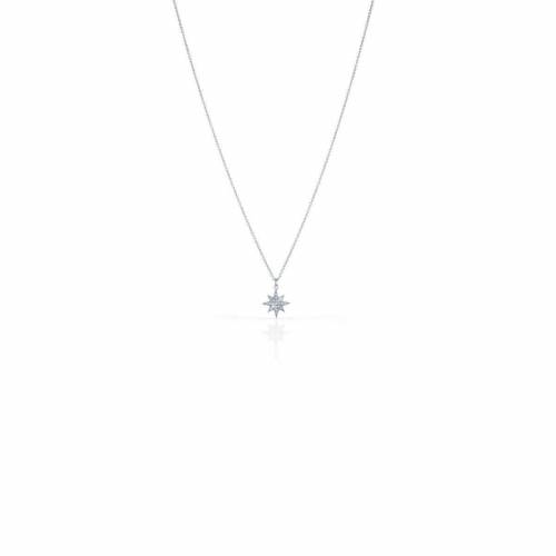 Collana donna Unoaerre con pendente centrale di zirconi a stella in argento 925% - 1