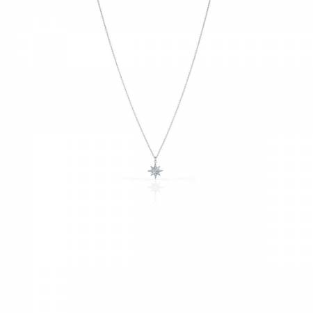 Collana donna Unoaerre con pendente centrale di zirconi a stella in argento 925% - 1