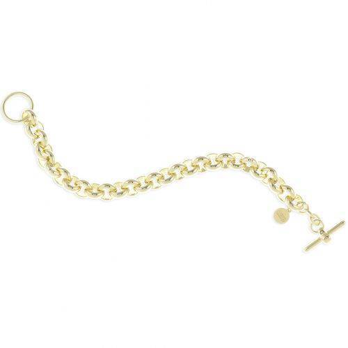 BRACCIALE UNOAERRE Donna Catena Rolo' In BRONZO Dorato Placcato Oro Giallo 24 KT - 1