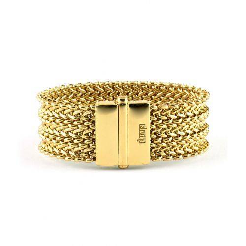 BRACCIALE UNOAERRE Donna Rigido Chicco Di Riso In BRONZO Dorato Placcato Oro Giallo 24 KT - 1