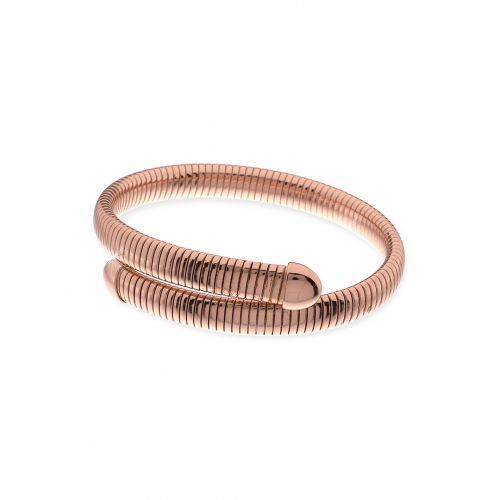 BRACCIALE UNOAERRE Donna Rigido BRONZO Rosato Tubogas Placcato Oro Rosa 24 KT - 1