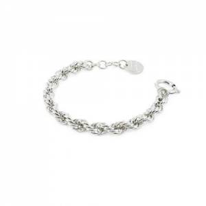 BRACCIALE UNOAERRE Donna BRONZO CORDA Argentato Placcato Oro 24 Karati - 1