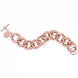 BRACCIALE UNOAERRE Donna Catena GRUMETTA BRONZO Rosato Placcato Oro Rosa 24 KT - 1 2