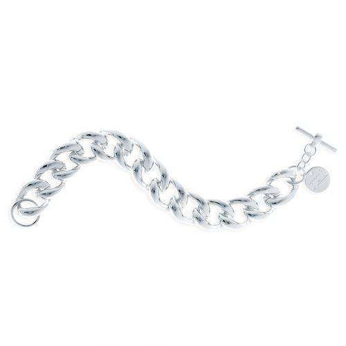 BRACCIALE UNOAERRE Donna Catena GRUMETTA BRONZO Argentato Placcato Argento 925% - 1