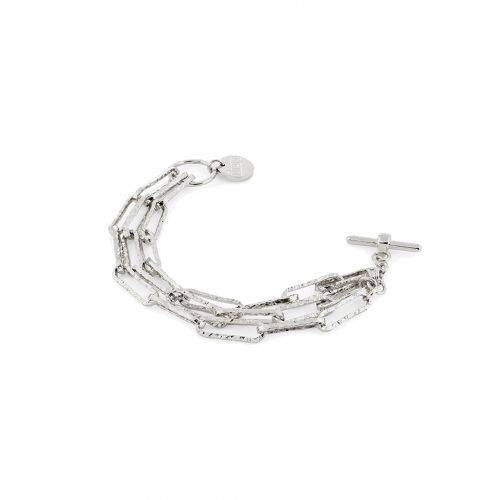 BRACCIALE UNOAERRE Donna Catena Multifilo BRONZO Argentato Placcato Argento 925% - 1