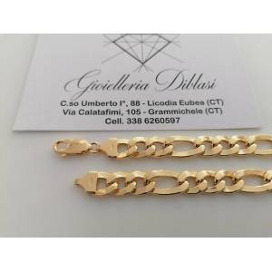 COLLANA Uomo Donna Unisex ORO GIALLO 18 Kt 750% Collier Maglia CATENA Girocollo - 1 2