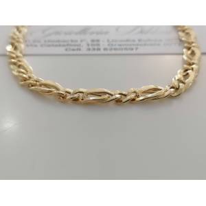 COLLANA Uomo Donna Unisex ORO GIALLO 18 Kt 750% Collier Maglia CATENA Girocollo - 1 2