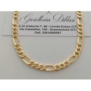 COLLANA Uomo Donna Unisex ORO GIALLO 18 Kt 750% Collier Maglia CATENA Girocollo - 1