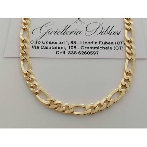 COLLANA Uomo Donna Unisex ORO GIALLO 18 Kt 750% Collier Maglia CATENA Girocollo - 1