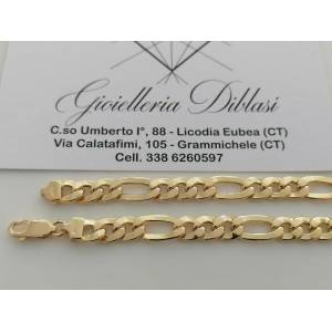 COLLANA Uomo Donna Unisex ORO GIALLO 18 Kt 750% Collier Maglia CATENA Girocollo - 1 2