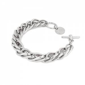 BRACCIALE UNOAERRE Donna Con Catena SPIGA BRONZO Argentato Placcato Argento 925% - 1