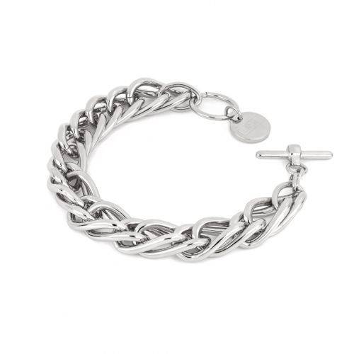 BRACCIALE UNOAERRE Donna Con Catena SPIGA BRONZO Argentato Placcato Argento 925% - 1