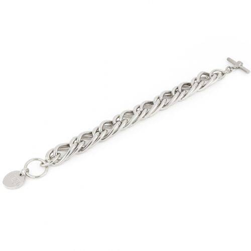 BRACCIALE UNOAERRE Donna Con Catena SPIGA BRONZO Argentato Placcato Argento 925% - 2
