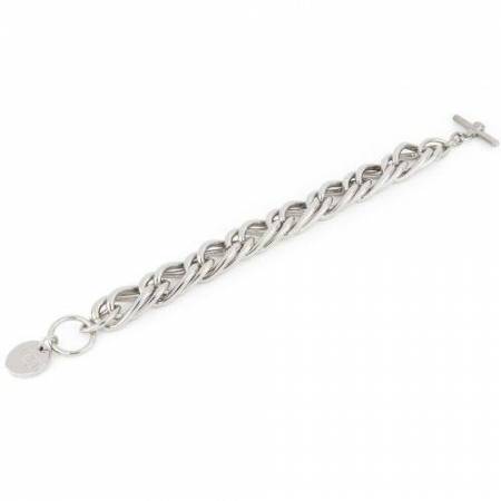 BRACCIALE UNOAERRE Donna Con Catena SPIGA BRONZO Argentato Placcato Argento 925% - 2