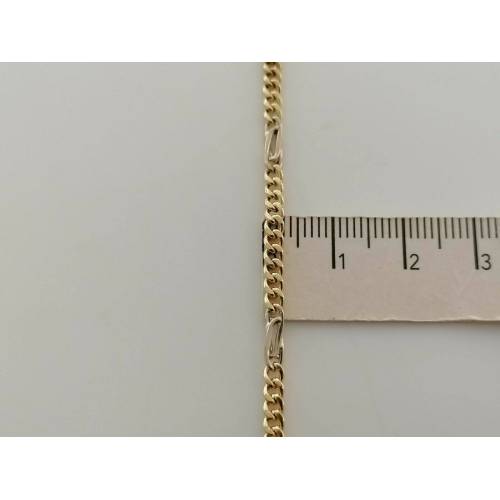 COLLANA Collier CATENA Girocollo ORO 18 KT 750% GIALLO BIANCO Maglia Uomo Donna - 3