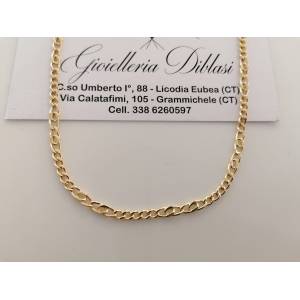 COLLANA In ORO GIALLO 18 Karati 750% Uomo Donna Unisex COLLIER Catena Girocollo - 1