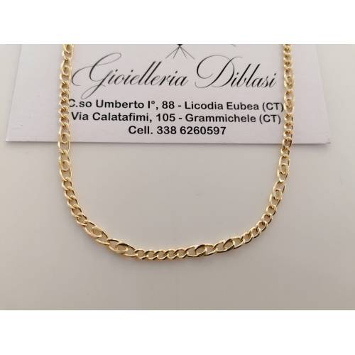 COLLANA In ORO GIALLO 18 Karati 750% Uomo Donna Unisex COLLIER Catena Girocollo - 1