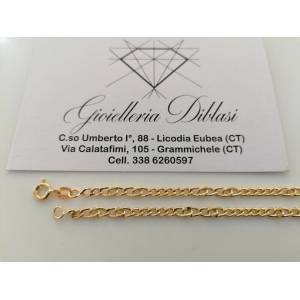 COLLANA In ORO GIALLO 18 Karati 750% Uomo Donna Unisex COLLIER Catena Girocollo - 1 2