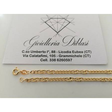 COLLANA In ORO GIALLO 18 Karati 750% Uomo Donna Unisex COLLIER Catena Girocollo - 2