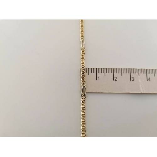 COLLANA Collier Catena ORO Bicolore GIALLO BIANCO 18Kt 750% Uomo Donna Girocollo - 3