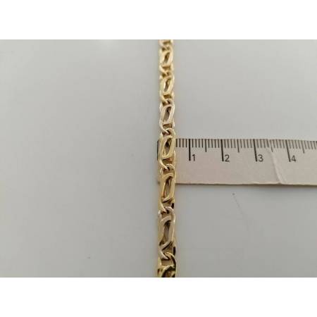 BRACCIALE In ORO 18 Karati 750% Uomo Donna Bicolore GIALLO BIANCO Maglia Catena - 3