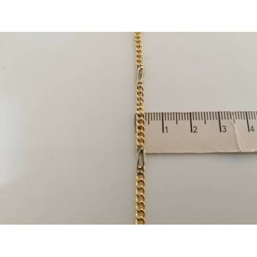 BRACCIALE Uomo Donna Unisex 18 Karati 750% In ORO GIALLO BIANCO Maglia Bicolore - 3