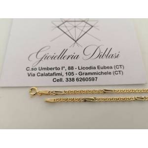 BRACCIALE Uomo Donna Unisex 18 Karati 750% In ORO GIALLO BIANCO Maglia Bicolore - 1 2