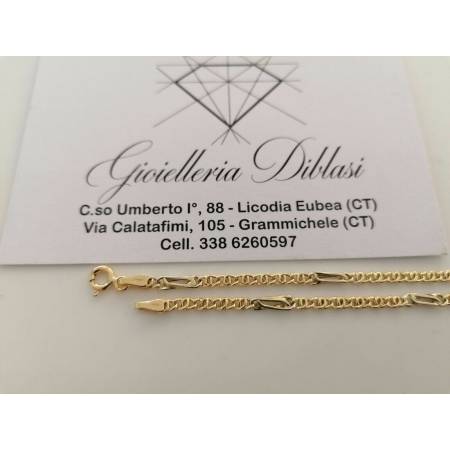 BRACCIALE Uomo Donna Unisex 18 Karati 750% In ORO GIALLO BIANCO Maglia Bicolore - 2