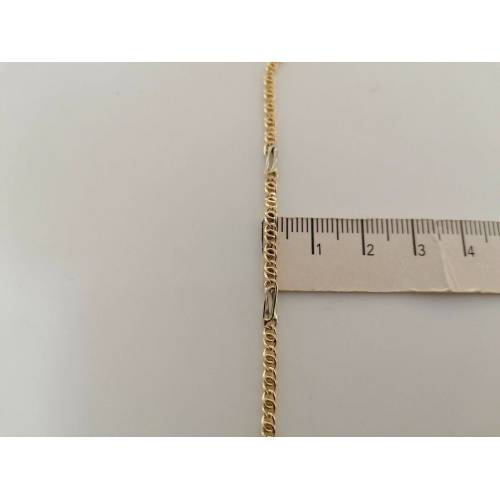 BRACCIALE Uomo Donna Unisex 18 Karati 750% In ORO GIALLO BIANCO Maglia Bicolore - 3