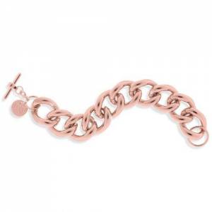BRACCIALE UNOAERRE Donna Catena GRUMETTA BRONZO Rosato Placcato Oro Rosa 24 KT - 1