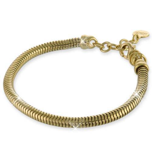 UNOAERRE BRACCIALE FIRMATO DONNA OTTONE DORATO ORO CATENA TUBOLARE TONDA - 1