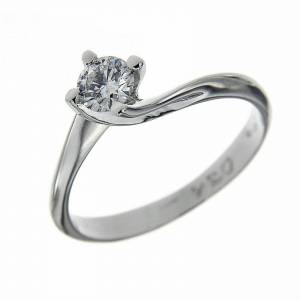 ANELLO SOLITARIO PG GIOIELLI VALENTINO DIAMANTE TAGLIO BRILLANTE G VS ORO BIANCO 18 KARATI  - 1