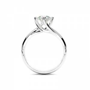 ANELLO SOLITARIO PG GIOIELLI VALENTINO DIAMANTE TAGLIO BRILLANTE G VS ORO BIANCO 18 KARATI  - 1 2