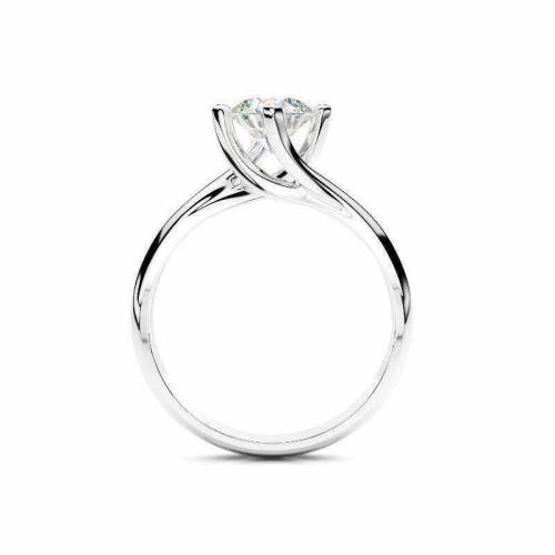 ANELLO SOLITARIO PG GIOIELLI VALENTINO DIAMANTE TAGLIO BRILLANTE G VS ORO BIANCO 18 KARATI  - 2