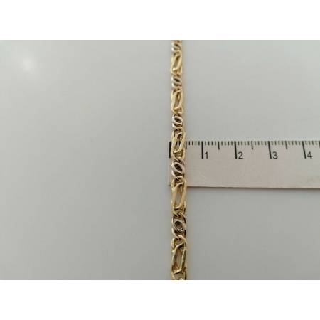 COLLANA ORO Bicolor GIALLO BIANCO 18 Kt 750% Catena GIROCOLLO Uomo Donna Collier - 3