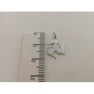 CIONDOLO PENDENTE TRINACRIA SICILIANA IN ORO BIANCO 18kt 750% Made in Italy - 1 2