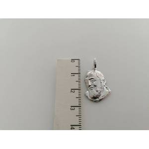 MEDAGLIA CIONDOLO Pendente Volto PADRE PIO ORO BIANCO 18 Karati 750%/1000 Unisex - 1 2