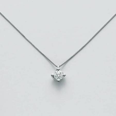 COLLANA MILUNA PUNTO LUCE In Oro Bianco 18 KT 750%/1000 E DIAMANTE CLD5065-022G7 - 1