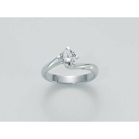 ANELLO MILUNA SOLITARIO Con DIAMANTE In Oro Bianco 18 KT 750%/1000 LID5180-030G7V - 1