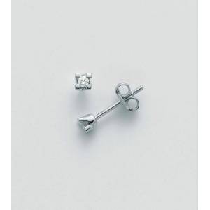 ORECCHINI MILUNA PUNTO LUCE In Oro Bianco 18 KT 750%/1000 E DIAMANTI ERD5068-007G7 - 1