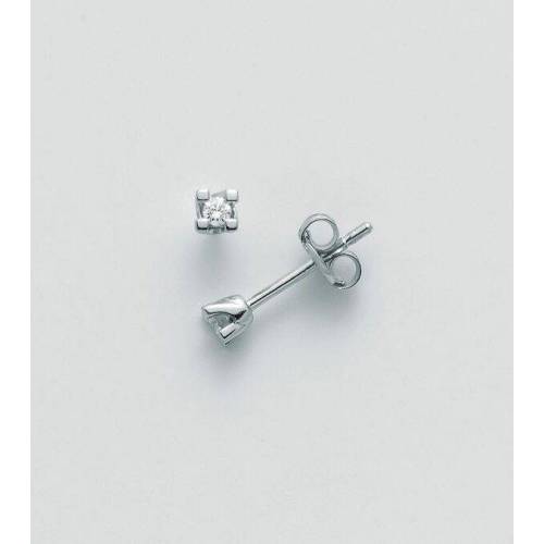 ORECCHINI MILUNA PUNTO LUCE In Oro Bianco 18 KT 750%/1000 E DIAMANTI ERD5068-007G7 - 1