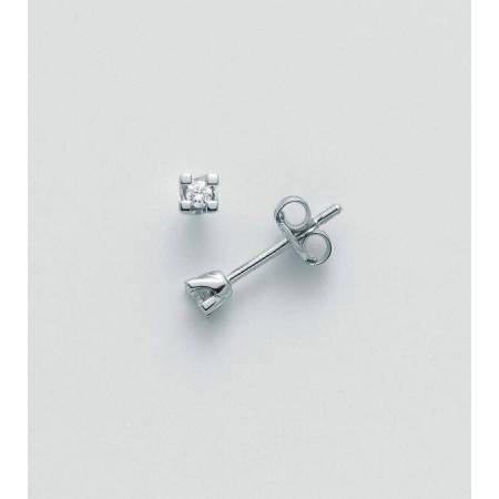 ORECCHINI MILUNA PUNTO LUCE In Oro Bianco 18 KT 750%/1000 E DIAMANTI ERD5068-007G7 - 1