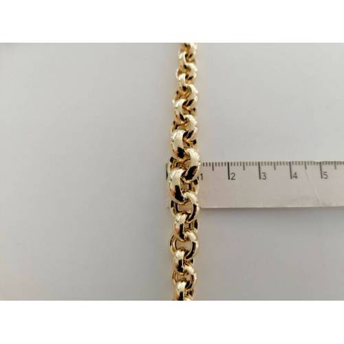 COLLANA In ORO GIALLO 18 Karati 750% Donna COLLIER Maglia Catena ROLO' Girocollo - 4