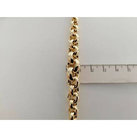 COLLANA In ORO GIALLO 18 Karati 750% Donna COLLIER Maglia Catena ROLO' Girocollo - 4