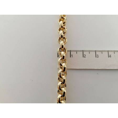 BRACCIALE Donna ORO GIALLO 18 Karati 750%/1000 Maglia CATENA Rolò Made In Italy - 3
