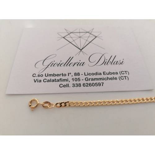 BRACCIALE Uomo Donna Unisex In ORO GIALLO 18 Karati 750% Con Targhetta Piastrina - 3