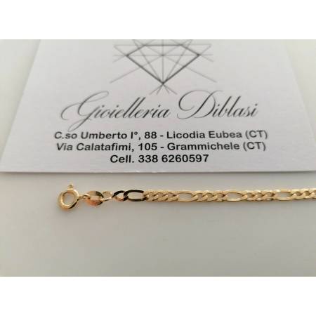 BRACCIALE Uomo Donna Unisex In ORO GIALLO 18 Karati 750% Con Targhetta Piastrina - 2
