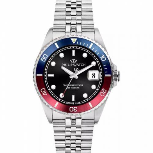 OROLOGIO PHILIP WATCH Acciaio Rosso Blu CARIBE Multifunzione Datario R8253597063 - 1